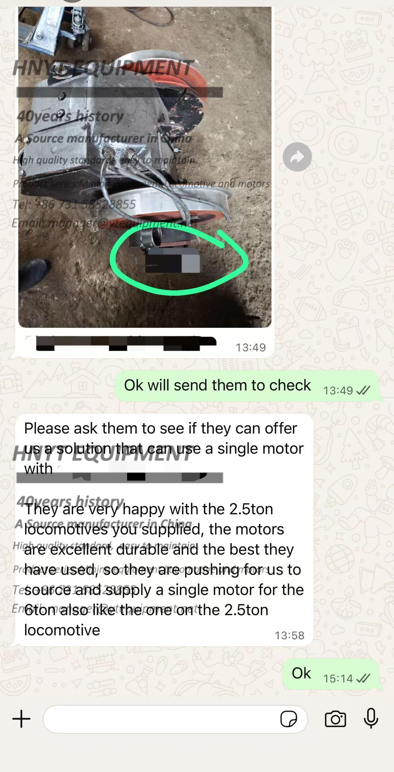 ¿Qué hace que nuestras locomotoras de batería de 2.5 toneladas destaquen en aplicaciones mineras?(图1) feedback.jpg